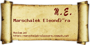 Marschalek Eleonóra névjegykártya
